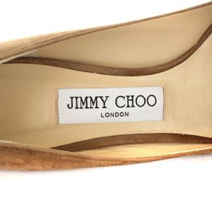 JIMMY CHOO パンプス スエード 36.5 23.5cm 茶 ブラウン