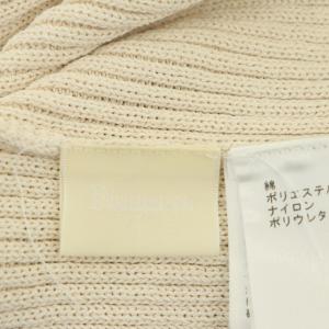 Diagram 22AW バイカラールーズニットトップ セーター 長袖 Vネック 36 アイボリー 黒 ブラック