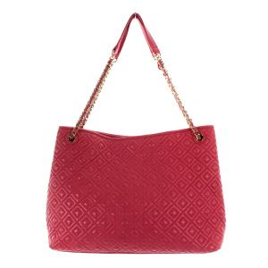 TORY BURCH トートバッグ キルティング チェーン レザー ピンク