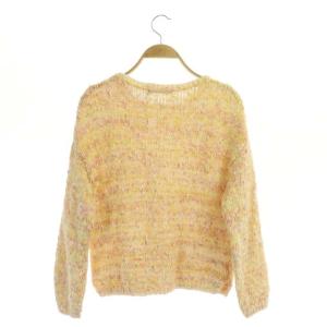 ANAYI 20SS コットンモヘヤカラープリント プルオーバー ニット セーター 長袖 38 マルチカラー