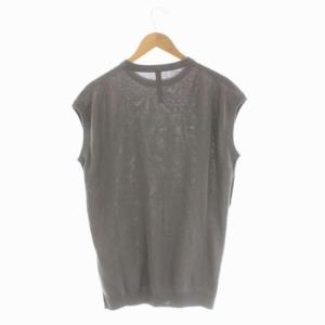 RIPVANWINKLE 21SS N/S ニットジャージー ノースリーブ ベスト プルオーバー 3 モカグレー