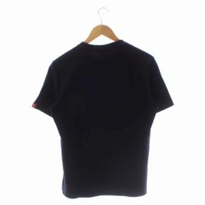 LOOPWHEELER BEAMS別注 ポケット Tシャツ カットソー 半袖 クルーネック S 紺 ネイビー