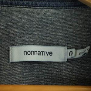 nonnative 22SS RANCHER SHIRTS COTTON DENIM VW デニムシャツ 長袖 ウエスタン バンドカラー 0 青