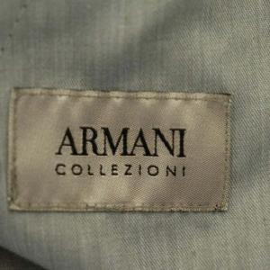ARMANI COLLEZIONI フランネルコットン スラックス ジップフライ センタープレス ITA50 紺 ネイビー