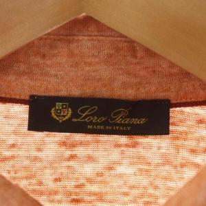 Loro Piana ポロシャツ 半袖 プルオーバー リネン L オレンジ