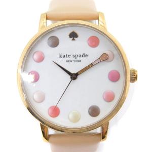 メトロ Metro 腕時計 クォーツ アナログ 3針 ゴールド色 ベージュ KSW1253