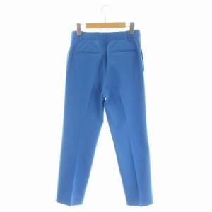 BEAUTY&YOUTH UNITED ARROWS ポリエステル ツイードライクスリムストレート パンツ タック ジッパーフライ M ライトブルー