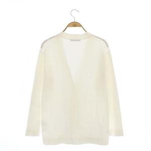 ANAYI 21SS アイレットレース ニットカーディガン Vネック 長袖 金ボタン 38 オフホワイト