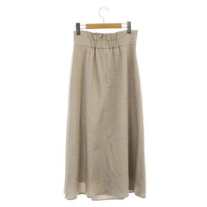 ANAYI 20SS ロングスカート フレア ラップ調 ベルト付き 38 ベージュ