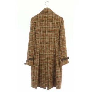 Harrods ツイード ロングコート ステンカラー 2 マルチカラー