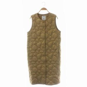 トウキョウ TOKYO スターキルティング 中綿ベスト ロング ノースリーブ ベージュ