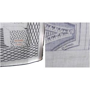 HERMES 22AW カレジェアン140 Grand Theatre Nouveau スカーフ グレー