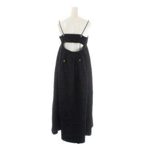 Diagram GRACE CONTINENTAL 23SS エンボスカットアウトワンピース キャミワンピース ロング バックオープン 38 黒 ブラック