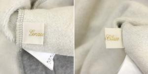 Grace Class 22AW エコファー付裏毛ワンピース スウェット ロング 長袖 ラウンドヘム 36 グレー アイボリー