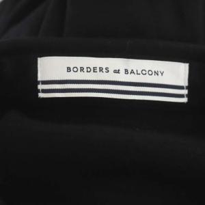 BORDERS at BALCONY ウィークエンドシャツドレス 長袖 ロング ギャザー ウール 36 黒