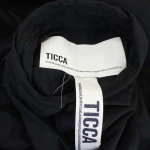 TICCA ロングプルオーバースクエアビックシャツ 長袖 チュニック コットン F 濃紺 ダークネイビー