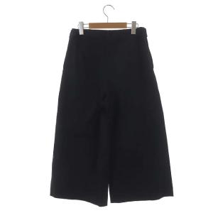 MARGARET HOWELL WASHED YARN DYE COTTON POPLIN パンツ ワイド フレア コットン 2 紺 ネイビー