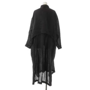 suzukitakayuki 22SS SHIRT CORT 薄手 タック シアー リネン 0 ブラウン