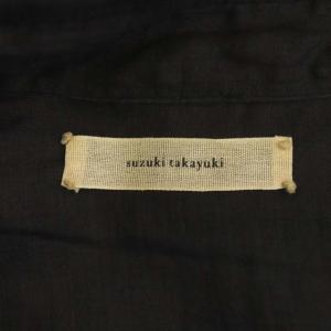 suzukitakayuki 22SS SHIRT CORT 薄手 タック シアー リネン 0 ブラウン