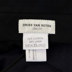 DRIES VAN NOTEN ワイドパンツ ロールアップ 34 ネイビー