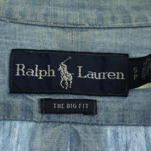 RALPH LAUREN THE BIG FIT ボタンダウンシャンブレーシャツ BD 長袖 オーバーサイズ SP ライトブルー