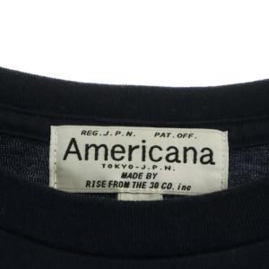 AMERICANA MUSE de Deuxieme Classe取り扱い 21SS AMRCN Tシャツ カットソー 半袖 プリント 紺 白