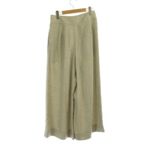 ESTNATION ウォッシャブルワイドパンツ タック 38 グレージュ