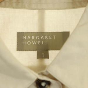 MARGARET HOWELL コットン ウール シャツ ブラウス 長袖 1 ライトベージュ
