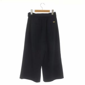 BLUE LABEL CRESTBRIDGE チェック柄リボン付きワイドパンツ タック 38 紺 ネイビー