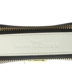 MARC JACOBS スナップショット カメラバッグ ショルダーバッグ ロゴ レザー 黒 ブラック グレー 白 ホワイト
