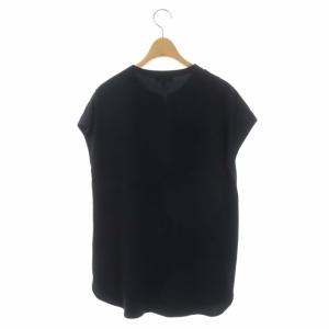 Theory 21SS Powder Crepe UTL Shirt F ブラウス シャツ フレンチスリーブ 比翼仕立て S 紺 ネイビー