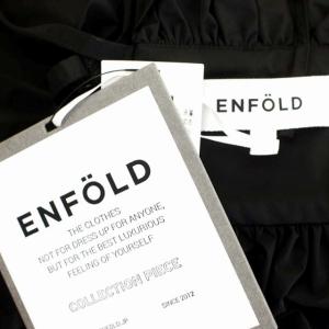 ENFOLD 22SS タフタシャーリングC/A VEST ベスト ビスチェ ストレッチ  38 ブラック