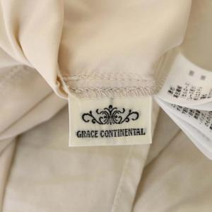 GRACE CONTINENTAL 22SS ランダムレースマキシスカート ロング フレア 38 ベージュ