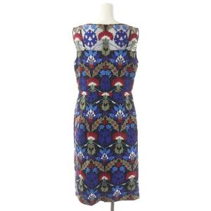 GRACE CONTINENTAL オットマン刺繍タイトワンピース ロング ノースリーブ 38 マルチカラー