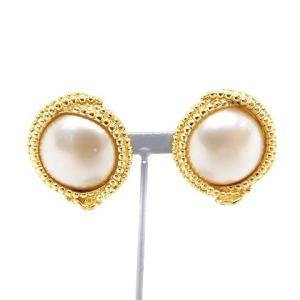 イヤリング パール ココマーク ゴールドカラー