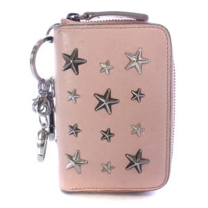 MAXWELL キーケース キーリング スタースタッズ レザー ピンク