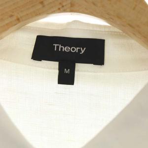 Theory 21SS SPRING LINEN MENSWEAR SHIRT リネンシャツ 長袖 比翼仕立て M 白 ホワイト