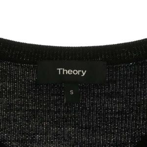Theory YENNIUM LARLISSA ウール Vネック ニット セーター 長袖 S 黒 ブラック