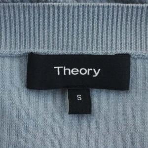 Theory 21SS STAPLE COTTON VNECK RIB CUFF PO リブニット カットソー Vネック 長袖 S ブルーグレー