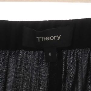 Theory 20AW POLY CHIFFON PLEATED BD S プリーツスカート ロング 6 黒 ブラック
