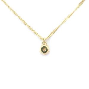 agete ネックレス K18 ダイヤモンド 0.1ct イエローゴールド