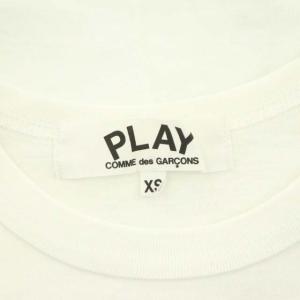PLAY Comme des Garçons BIGハートロゴTシャツ カットソー 半袖 XS 白 黒 ホワイト ブラック
