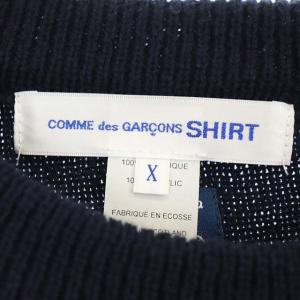 COMME des GARCONS SHIRT × LOCHAVEN OF SCOTLAND ニット セーター 長袖 X 紺 ネイビー S28509