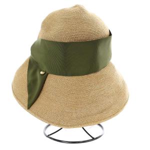 Athena New York 麦わら帽子 ハット リボン ベージュ 緑 グリーン