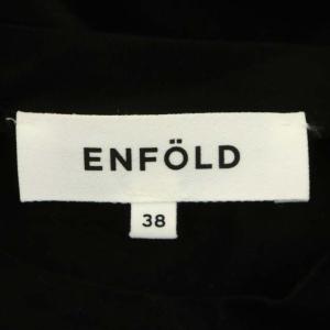 ENFOLD 23SS ARROW DRESS ワンピース 五分袖 ロング デザイン 38 黒 ブラック
