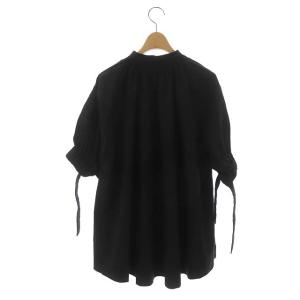 ENFOLD 23SS GATHER-SLEEVE BLOUSE 半袖 38 黒