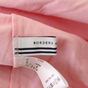 BORDERS at BALCONY 21SS エンブロイダリーレース ペプラム トップス カットソー 半袖 ギャザー 36 ピンク