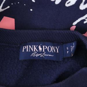 RALPH LAUREN スウェット トレーナー 長袖 ピンクポニー バックプリント プルオーバー ロゴ刺繍 SP 紺 ネイビー