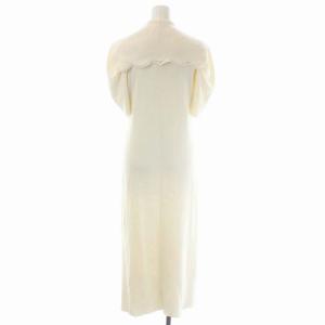 CELFORD 22SS スカラップセーラーニットワンピース ロング 半袖 36 オフホワイト