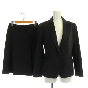 vingt-trois スーツ セットアップ 上下 テーラードジャケット 台形スカート ひざ丈 ボックスプリーツ 38 36